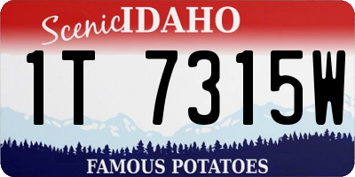 ID license plate 1T7315W