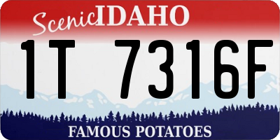 ID license plate 1T7316F