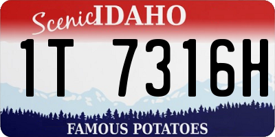 ID license plate 1T7316H