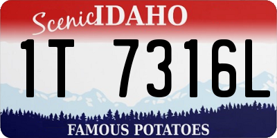 ID license plate 1T7316L