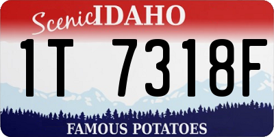 ID license plate 1T7318F