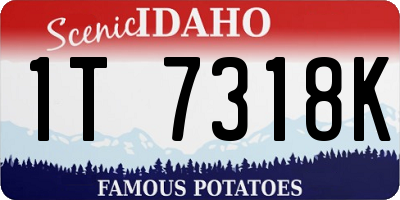 ID license plate 1T7318K