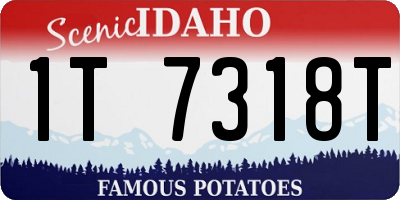 ID license plate 1T7318T
