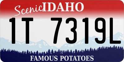 ID license plate 1T7319L