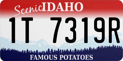 ID license plate 1T7319R