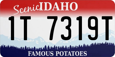 ID license plate 1T7319T