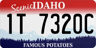 ID license plate 1T7320C