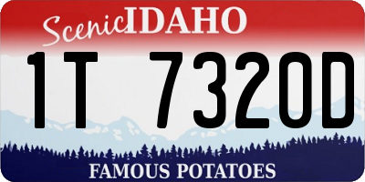 ID license plate 1T7320D