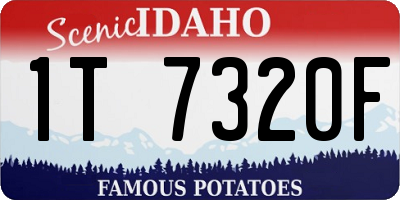 ID license plate 1T7320F