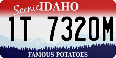 ID license plate 1T7320M
