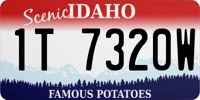 ID license plate 1T7320W