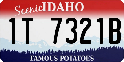 ID license plate 1T7321B