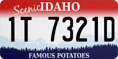ID license plate 1T7321D