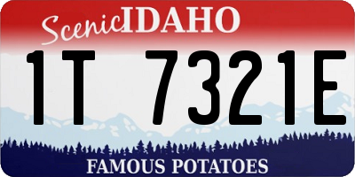 ID license plate 1T7321E