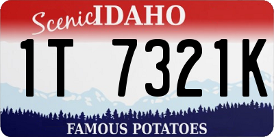ID license plate 1T7321K