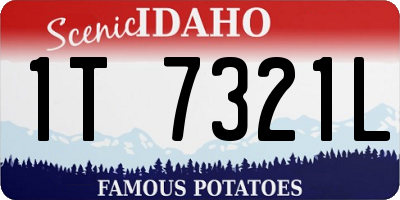 ID license plate 1T7321L