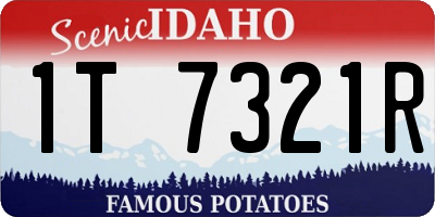 ID license plate 1T7321R