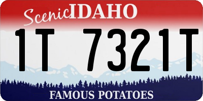 ID license plate 1T7321T