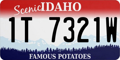 ID license plate 1T7321W