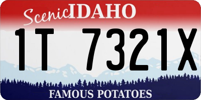 ID license plate 1T7321X