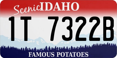 ID license plate 1T7322B