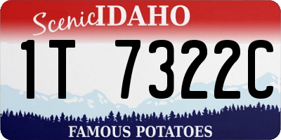 ID license plate 1T7322C