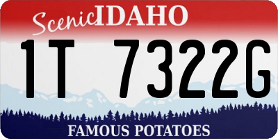 ID license plate 1T7322G