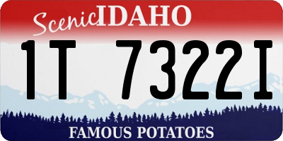 ID license plate 1T7322I