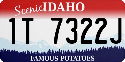 ID license plate 1T7322J