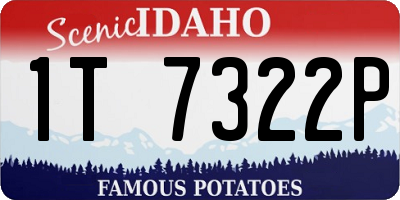 ID license plate 1T7322P