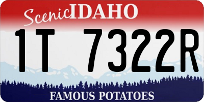 ID license plate 1T7322R