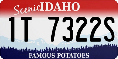 ID license plate 1T7322S