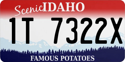 ID license plate 1T7322X