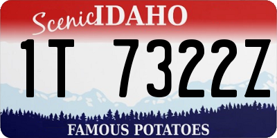 ID license plate 1T7322Z