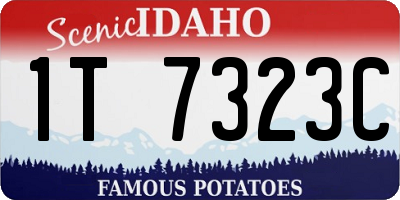 ID license plate 1T7323C