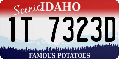 ID license plate 1T7323D