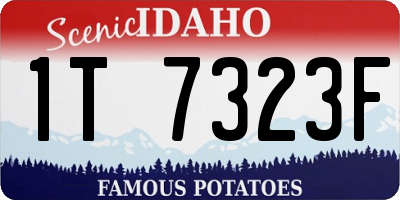 ID license plate 1T7323F