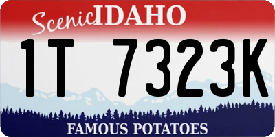 ID license plate 1T7323K