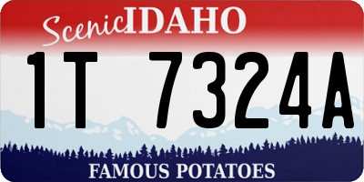 ID license plate 1T7324A