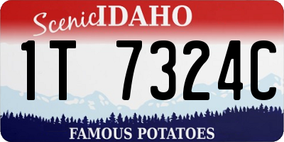 ID license plate 1T7324C