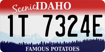 ID license plate 1T7324E