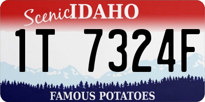 ID license plate 1T7324F