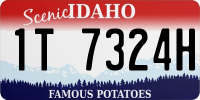 ID license plate 1T7324H