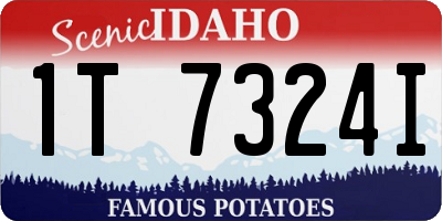 ID license plate 1T7324I