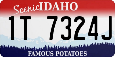 ID license plate 1T7324J