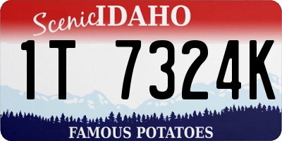 ID license plate 1T7324K