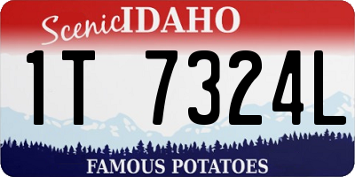 ID license plate 1T7324L