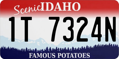 ID license plate 1T7324N