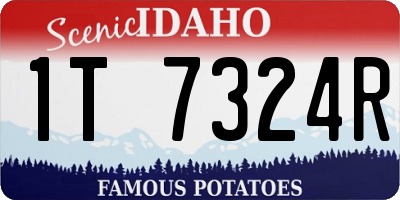 ID license plate 1T7324R