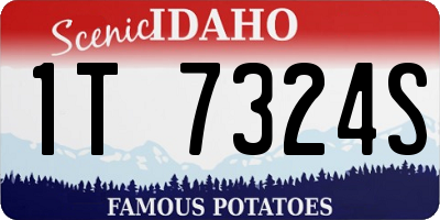 ID license plate 1T7324S